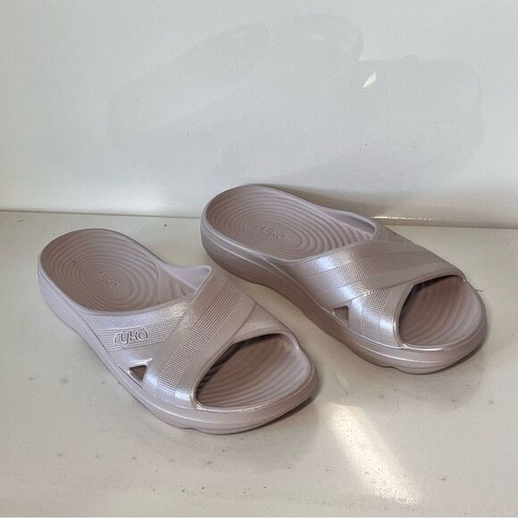 Ryka Refresh Cross-Band Recovery Slide Sandals - Picture 4 of 8